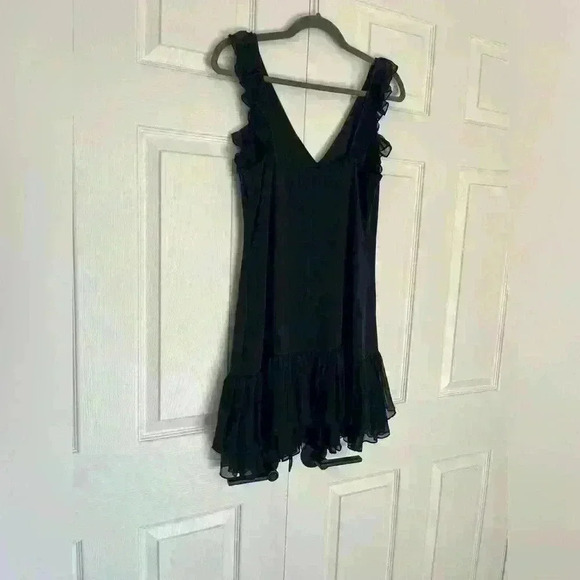 CINQ A SEPT 100% SILK ELOIZIA DRESS NAVY BLUE SIZE 8 - Picture 9 of 12